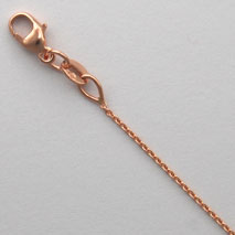 14K Rose Gold Round Cable 0.8mm Chain