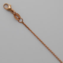 14K Rose Gold Round Cable Chain1.0mm