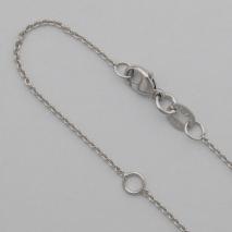 14K White Gold Round Cable Chain 1.0mm, 18