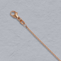 14K Rose Gold Round Cable 1.3mm Chain