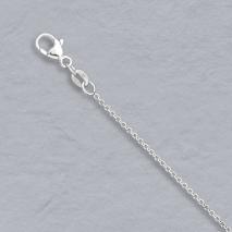 14K White Gold Round Cable  Chain 1.3mm