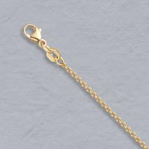 14K Natural Yellow Gold Round Cable Chain 1.6mm
