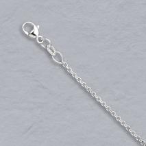 14K White Gold Round Cable 1.6mm Chain