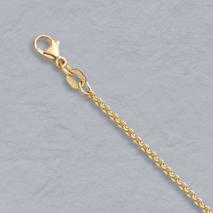 14K Natural Yellow Gold Round Cable Chain 1.8mm