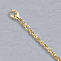 14K Yellow Gold Round Cable Chain 3.0mm