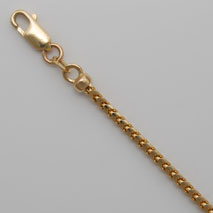 14K Yellow Gold Natural Franco 2.4mm Chain
