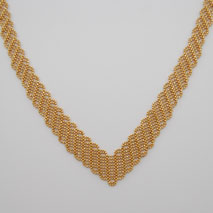 14K Yellow Gold Italian Mesh Necklace