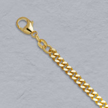 14K Yellow Gold Curb Chain 3.7mm