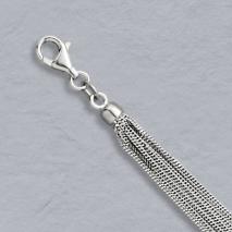 14K White Gold Curb Chain, 12 Strand