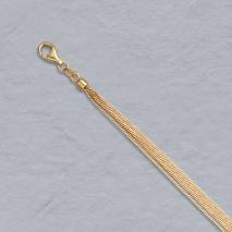 14K Yellow Gold Natural Curb 6 Strand Chain