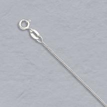 14K White Gold Curb Chain1.0mm 