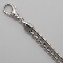14K White Gold Rounded Curb Chain 7.1mm