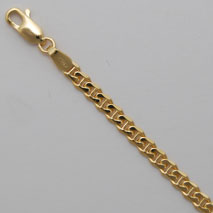 14K Yellow Gold Flat Anchor Chain 3.4mm