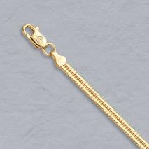 14K Yellow Gold Flat Magic Snake Chain 2.8mm