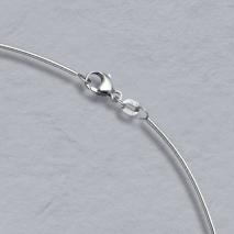 14K White Gold Round Omega Chain 1.2mm