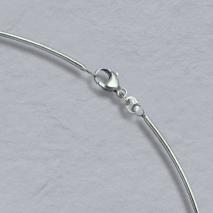 14K White Gold Round Omega Chain 1.5mm