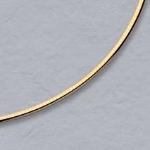 14K Yellow Gold Domed Omega Chain 3.0mm