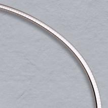 14K White Gold Domed Omega Chain 6.0mm