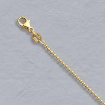 14K Yellow Gold Bead Chain 1.5mm