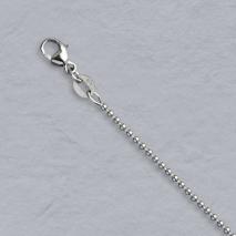 14K White Gold Bead Chain 1.5mm