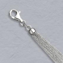 14K White Gold Cable Chain, 15 Strand