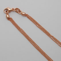 14K Rose Gold Cable 025 3 Strand Chain