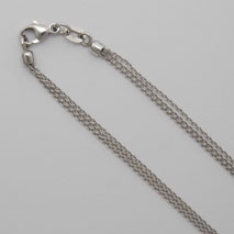 14K White Gold Cable Chain 3 Strand
