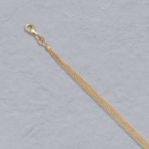 14K Yellow Gold Natural Cable Chain, 5 Strand
