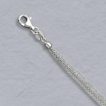 14K White Gold Cable Chain, 5 Strand