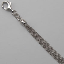 14K White Gold 6 Strand Cable Chain