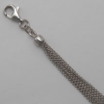 14K White Gold 9 Strand Cable Chain