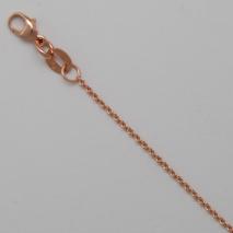 14K Rose Gold Light Cable 1.0mm Chain