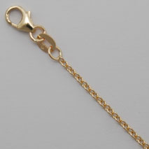 14K Natural Yellow Gold Open Cable Chain 1.5mm