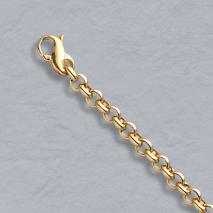 14K Yellow Gold Heavy Rolo Chain 4.0mm