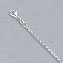 14K White Gold Rolo Chain 2.1mm