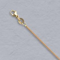 14K Yellow Gold Natural Round Wheat 0.9mm Chain