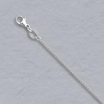 14K White Gold Round Wheat Chain 0.9mm