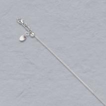 14K White Gold Adjustable Round Wheat 0.9mm Chain