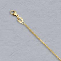 14K Yellow Gold Round Wheat 0.9mm Chain