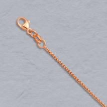 14K Rose Gold Round Wheat 1.1mm Chain