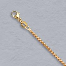 14K Yellow Gold Natural Round Wheat 1.5mm