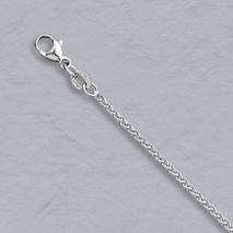 14K White Gold Round Wheat Chain1.5mm