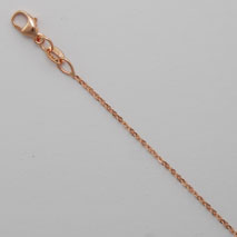 14K Rose Gold Flat Cable 1.0mm Chain