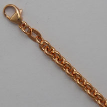 18K Rose Gold Round Cable 3.8mm Chain