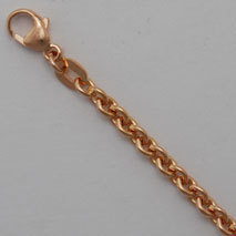 18K Rose Gold Round Cable 3.1mm Chain