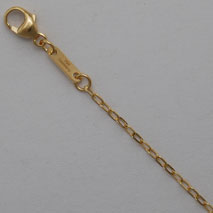 18K Yellow Gold Trace Wide 1.3mm Chain