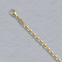 18K Yellow Gold Diamond Cut Cable 2.8mm Chain