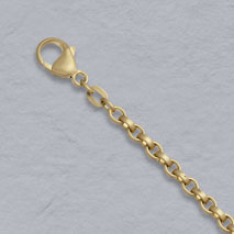 18K Yellow Gold Flat Belcher 3.6mm, Satin Chain