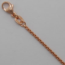 18K Rose Gold Round Box 1.6mm Chain