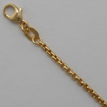 18K Yellow Gold Round Box 2.0mm Chain